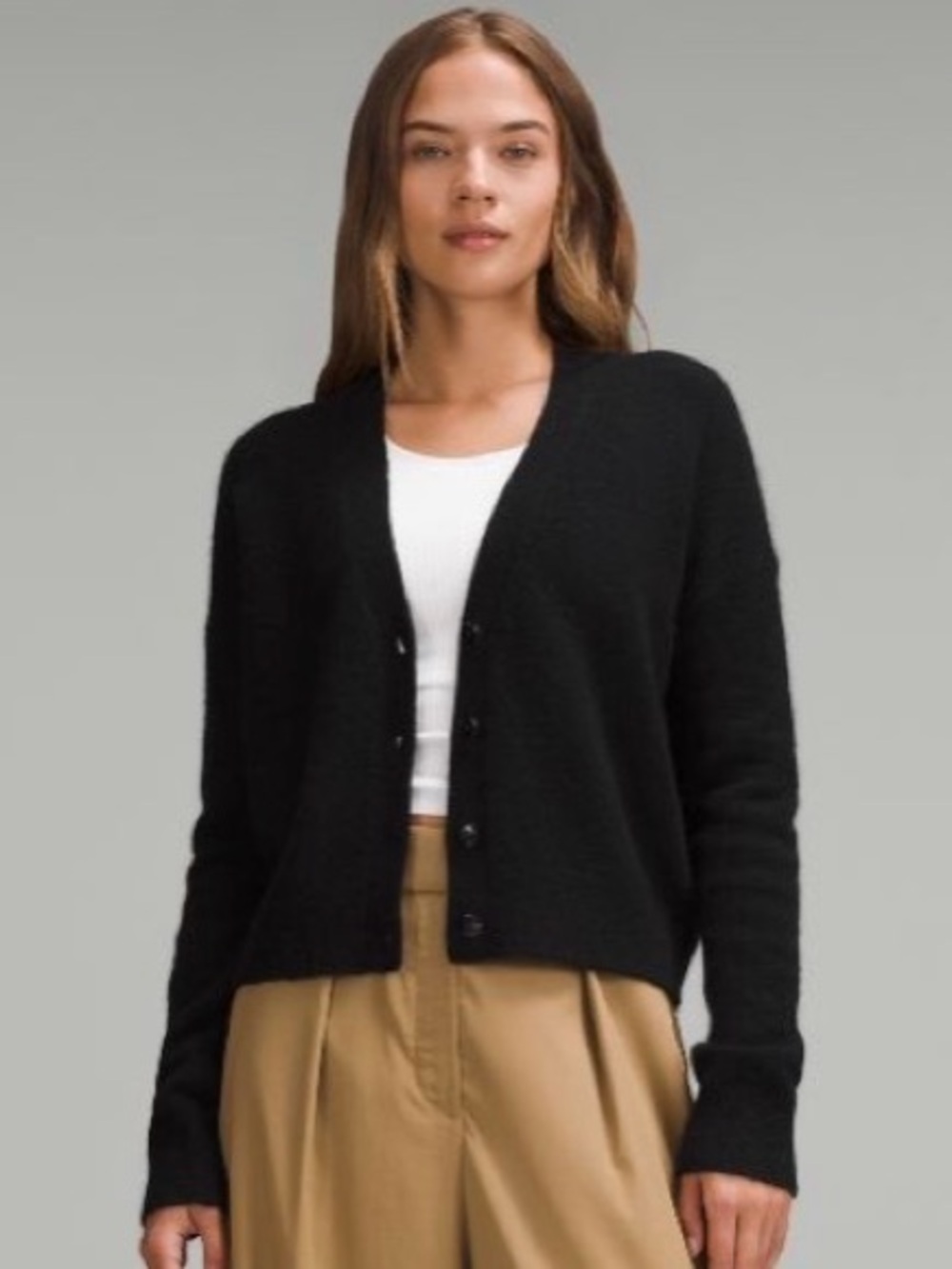 🍋 Lululemon Alpaca Wool Blend Cardigan Sweater | Black | XS